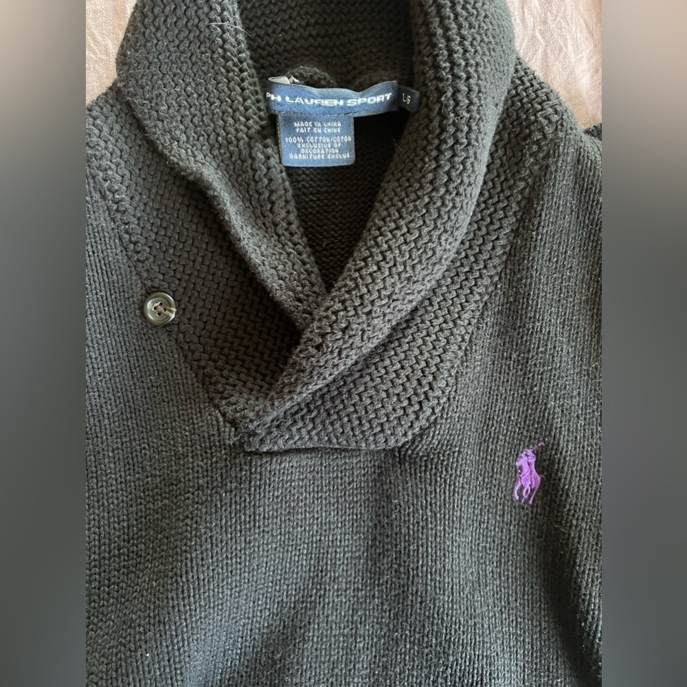 Ralph Lauren sport thick knit cotton sweater top size large - Picture 4 of 4